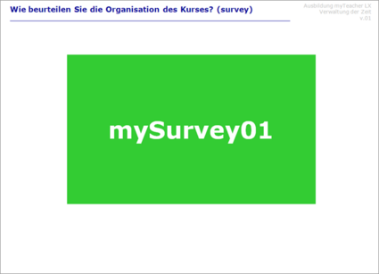 Folie zur Integration einer myTest-Umfrage