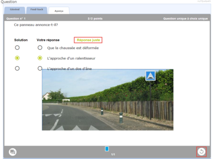 Aperçu de la correction