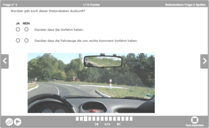 Radiobuttons Frage-2 Spalten