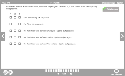 Checkbox Frage-3 Spalten