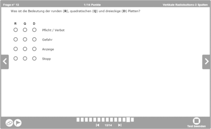 Vertikale Radiobuttons-3 Spalten