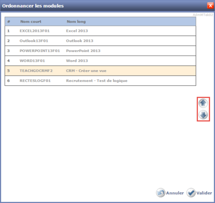 Ordonnancer les modules