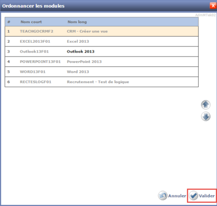 Ordonnancer les modules