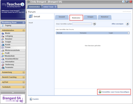 Vermittler zum Forum hinzufügen