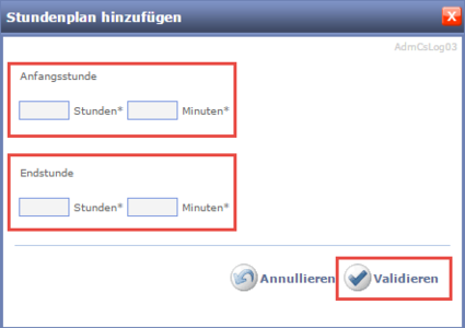 Fenster ein Stundenplan hinzufügen