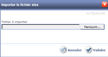 Importer le fichier Excel