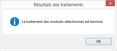 Résultats des traitements