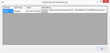 Detail des Verarbeitungsfehlers