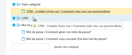 Déplacement d'un favori
