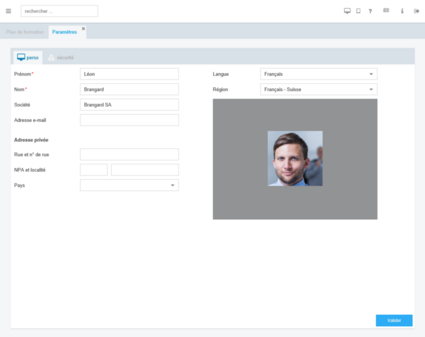 Paramètres personnels