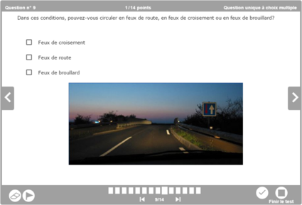 Question unique à choix multiple