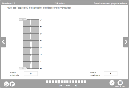 Question curseur, plage de valeurs