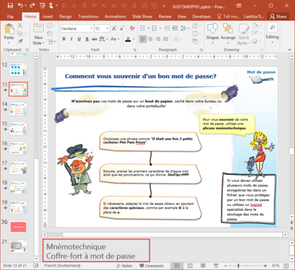 Indexation d'une leçon dans PowerPoint