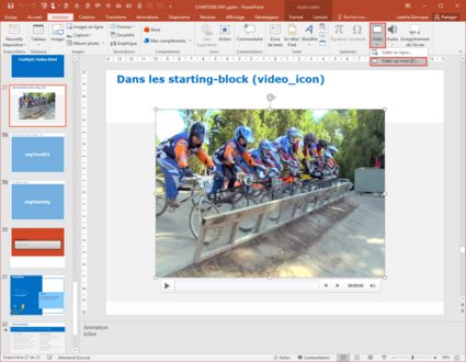 Insertion > Vidéo