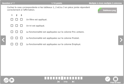 Multiple question to multiple choice (3 columns)