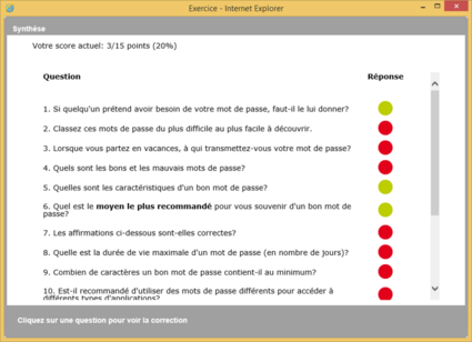 Résultats au Quiz