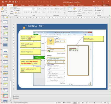 Indexation of a lesson in PowerPoint