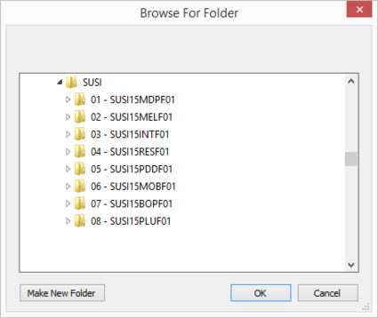 To search for a folder