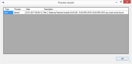 Detail of mistake of processing