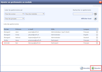 Ajouter un gestionnaire au module