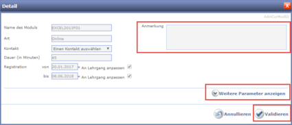 Ein Modul dem Lehrgang hinzufügen - Etappe 2