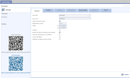 Génération de QR codes