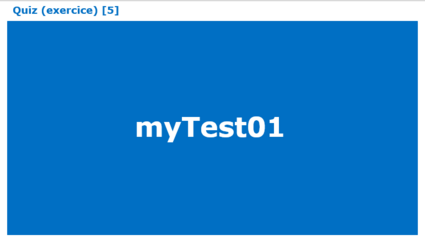 Diapositive d'intégration d'un quiz myTest