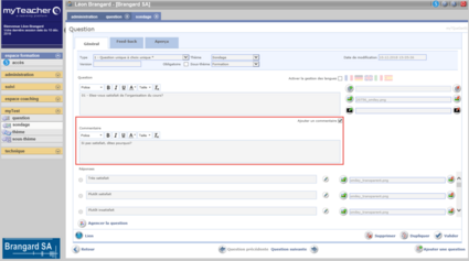 Question avec commentaire