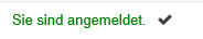 Sie sind angemeldet