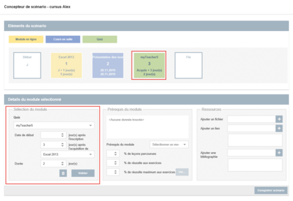 Details eines Moduls Quiz