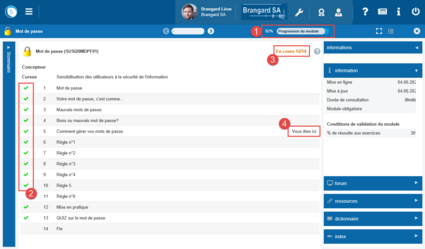 Sommaire d'un module