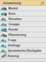 Menüpunkt Auswertung
