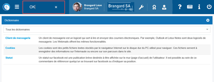 Recherche dans le dictionnaire