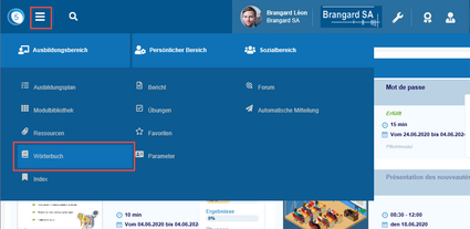 Zugriff auf Wörterbücher