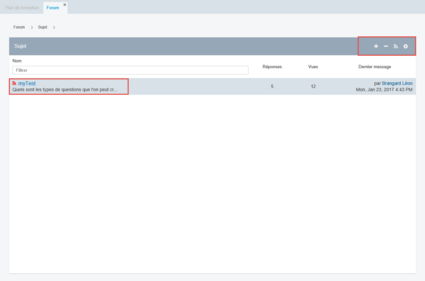 Sujet d'un forum
