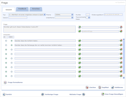 Mehrfach mit einer möglichen Antwort-2 Spalten