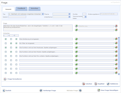 Mehrfach mit mehreren möglichen Antworten-3 Spalten