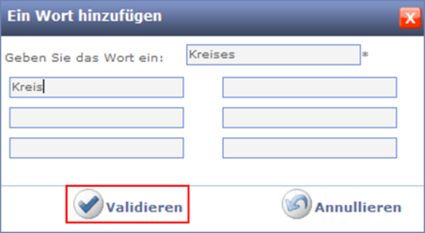 Ein Wort hinzufügen