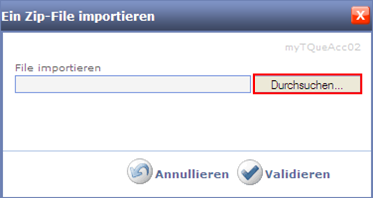 Ein Zip-File importieren