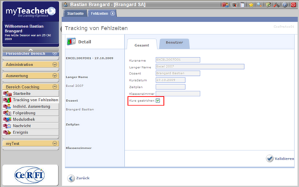 Registerkarte Gesamt
