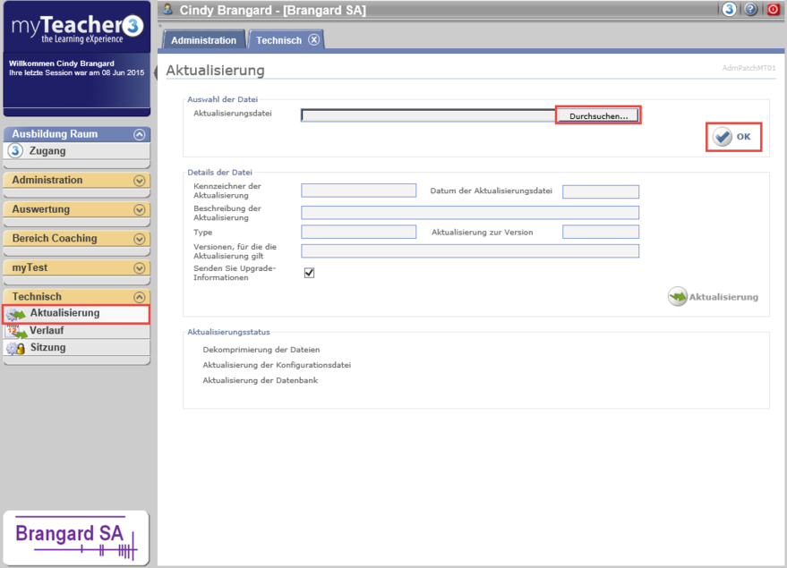 Technisch > Aktualisierung
