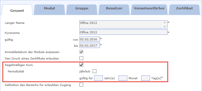 Periodischer Lehrgang