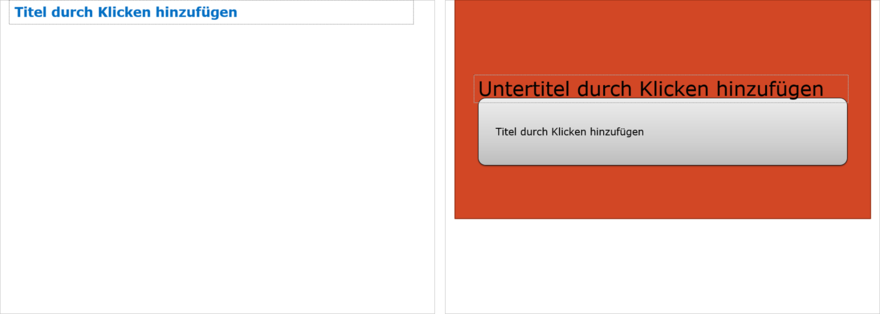 Beispiel einer Folienmaske (nur Titel links und rechts Titel-Folie)