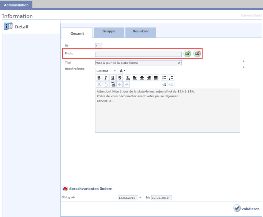 füge ein Bild hinzu