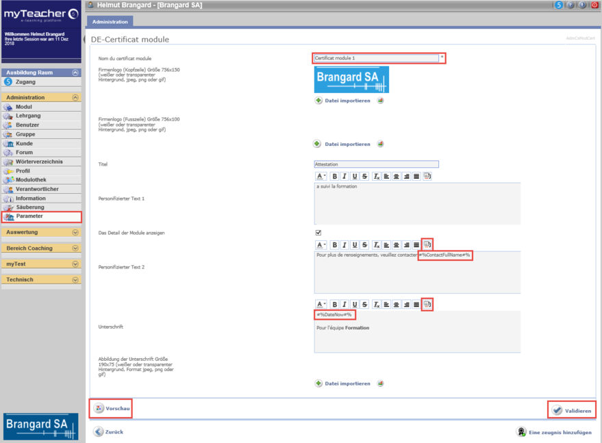 ein Zertifikat erstellen