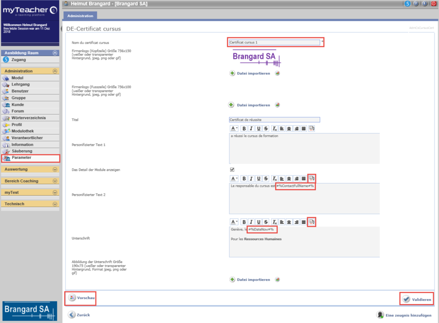 ein Zertifikat erstellen