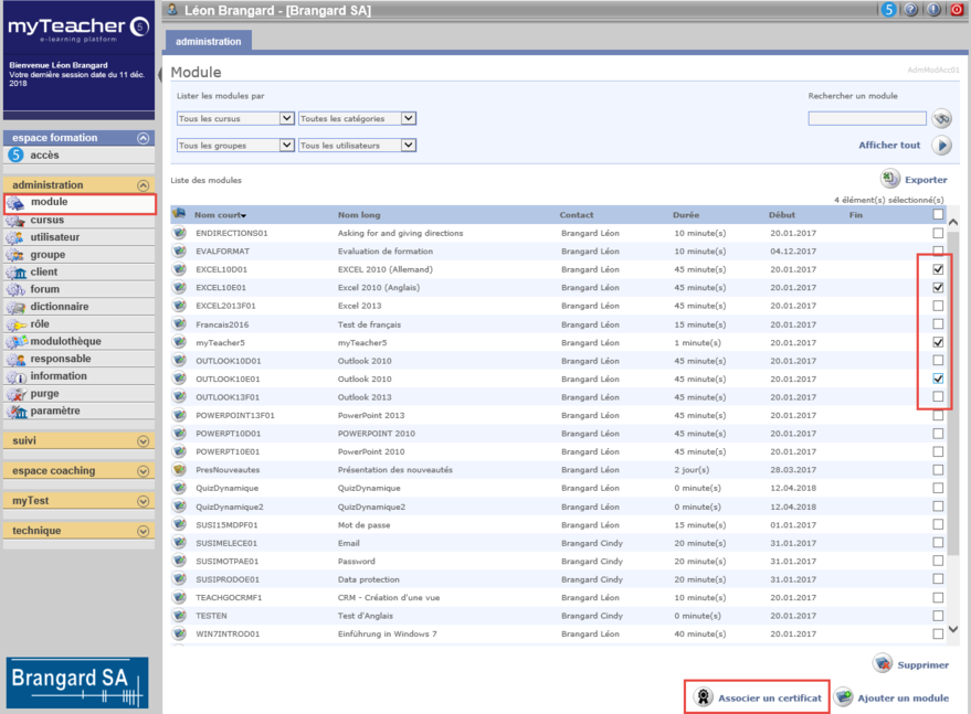 Associer un certificat