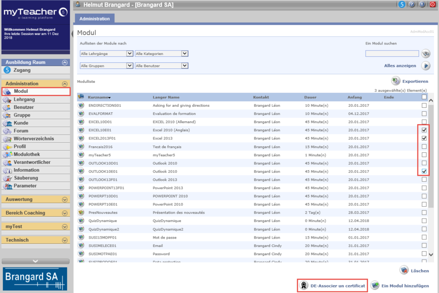 Verknüpfen Sie ein Zertifikat