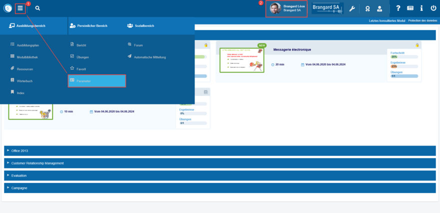 Zugriff auf die Parameter