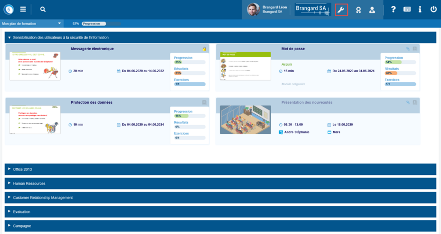 Accès à l'administration